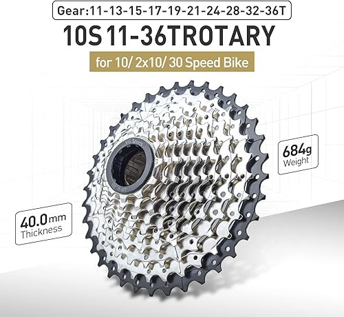 Miniatura 2 de VG SPORTS Rueda libre de bicicleta, 567891011 velocidad rueda libre de bicicleta 11-32T11-36T13-28T13-32T14-28T Accesorios de ciclismo de repuesto