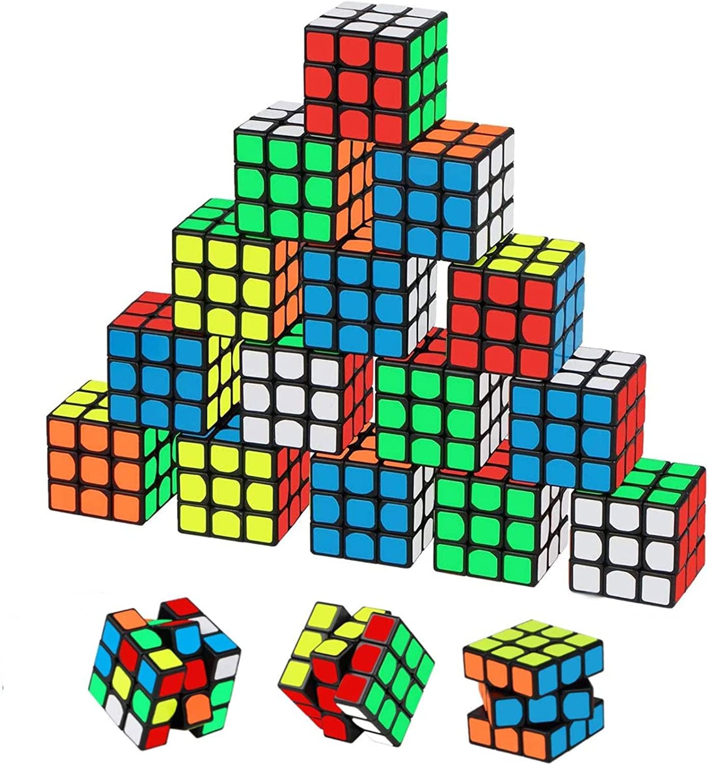 Chujayng Party Puzzle Toy 20 Pack Mini Cubes Set Party Bag Fillers for Kids Party Favours Party Bag Toy