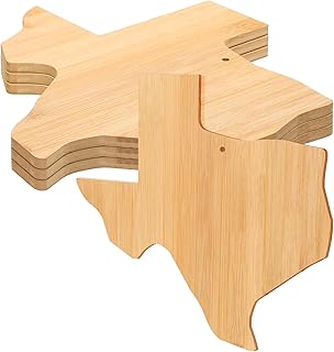 4 Pcs Texas State Shaped Cutting Board Texas State Serving Board Engraving Wooden Texas Souvenirs Gifts Wood Chopping Board for Kitchen Wall Display Accessories Housewarming Gift