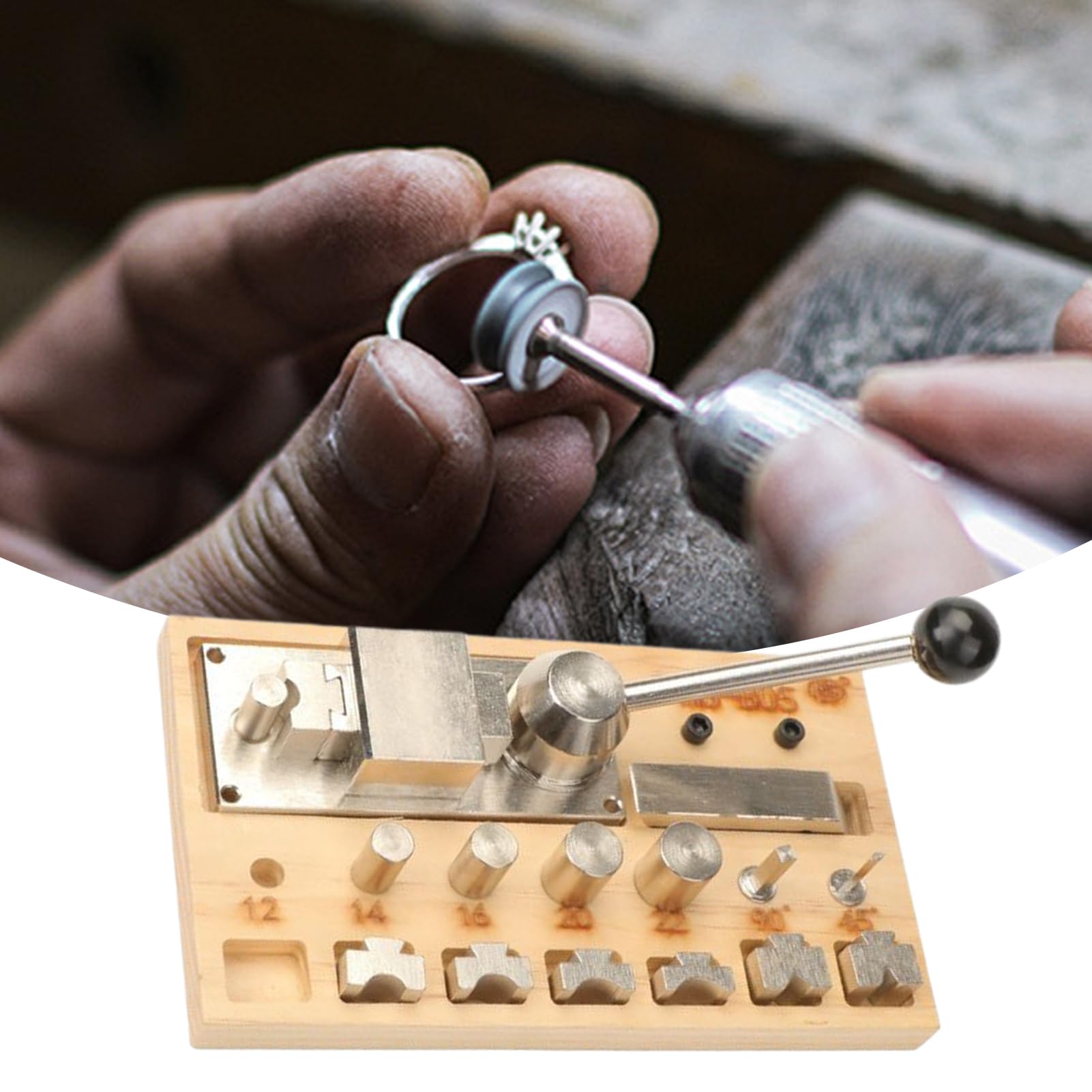 Doblador de Anillos Curvador de Aros para Joyería | Máquina Ajustable para Expandir y Reducir Tamaño para Enrollado de Alambre y Trabajos de Platería
