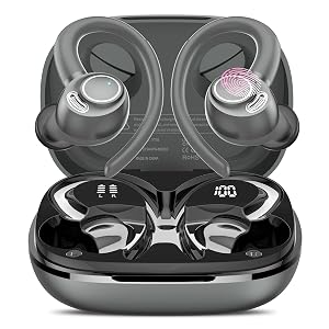 Wireless Earbuds, Bluetooth 5.4 Headphones Sport Over Ear Buds With ENC Mic