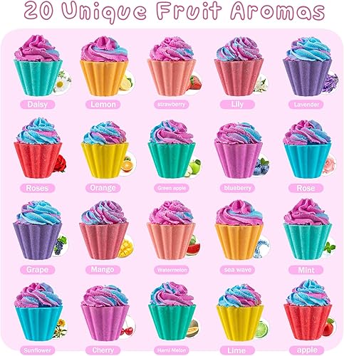 Miniatura 2 de Bombas de baño para niños con unicornio sorpresa en el interior, juego de regalo de 20 bombas de baño para niños, bomba de baño de burbujas hecha a