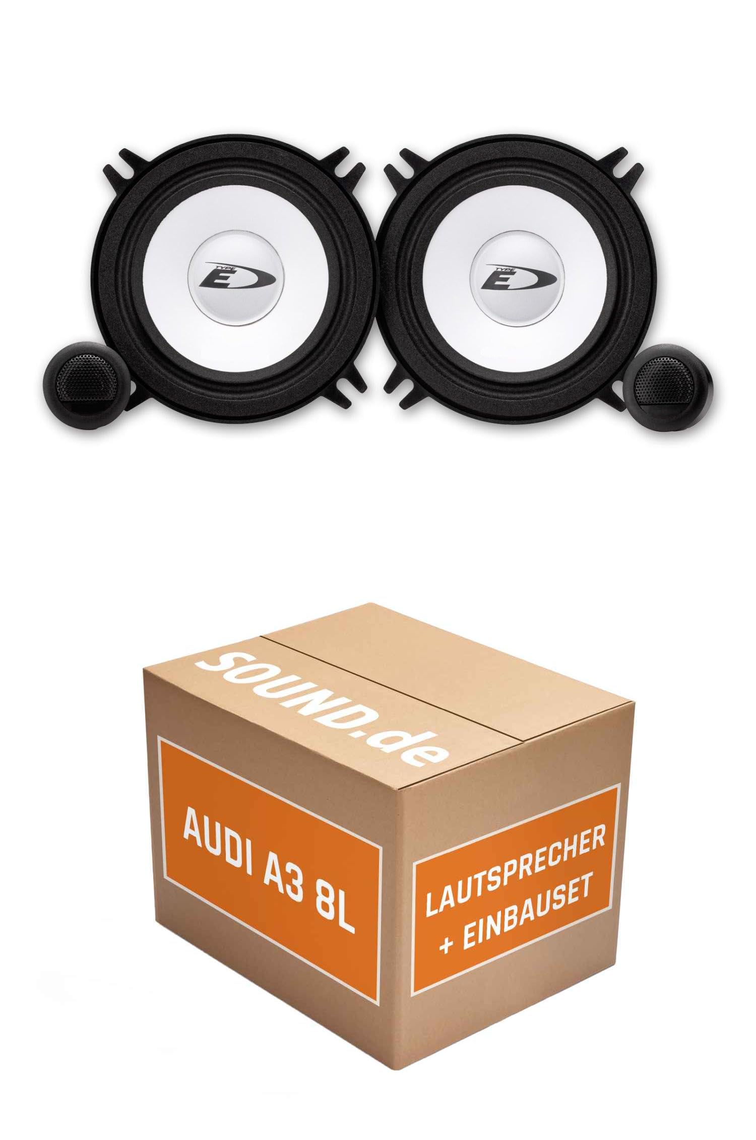 Lautsprecher Boxen Einbaupaket für Alpine SXE-1350S kompatibel mit Audi A3 8L, 4/5 türig vorne | 250W Power 2X Hochtöner 2X Frequenzweiche