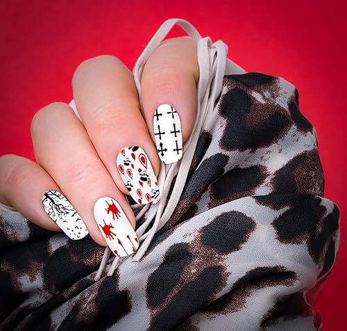 Miniatura 9 de Platos de estampado de uñas de Halloween, kit de estampado de uñas de calabaza, calavera, murciélago, búho, esqueleto, fantasma, imagen de fantasma,