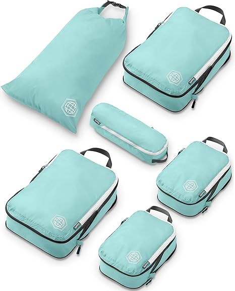 Compression Packing Cubes Set for Travel - Lightweight, Durable Clothes Organizer for Carry-On Luggage and Suitcases by TRIPPED Travel Gear - Amazon