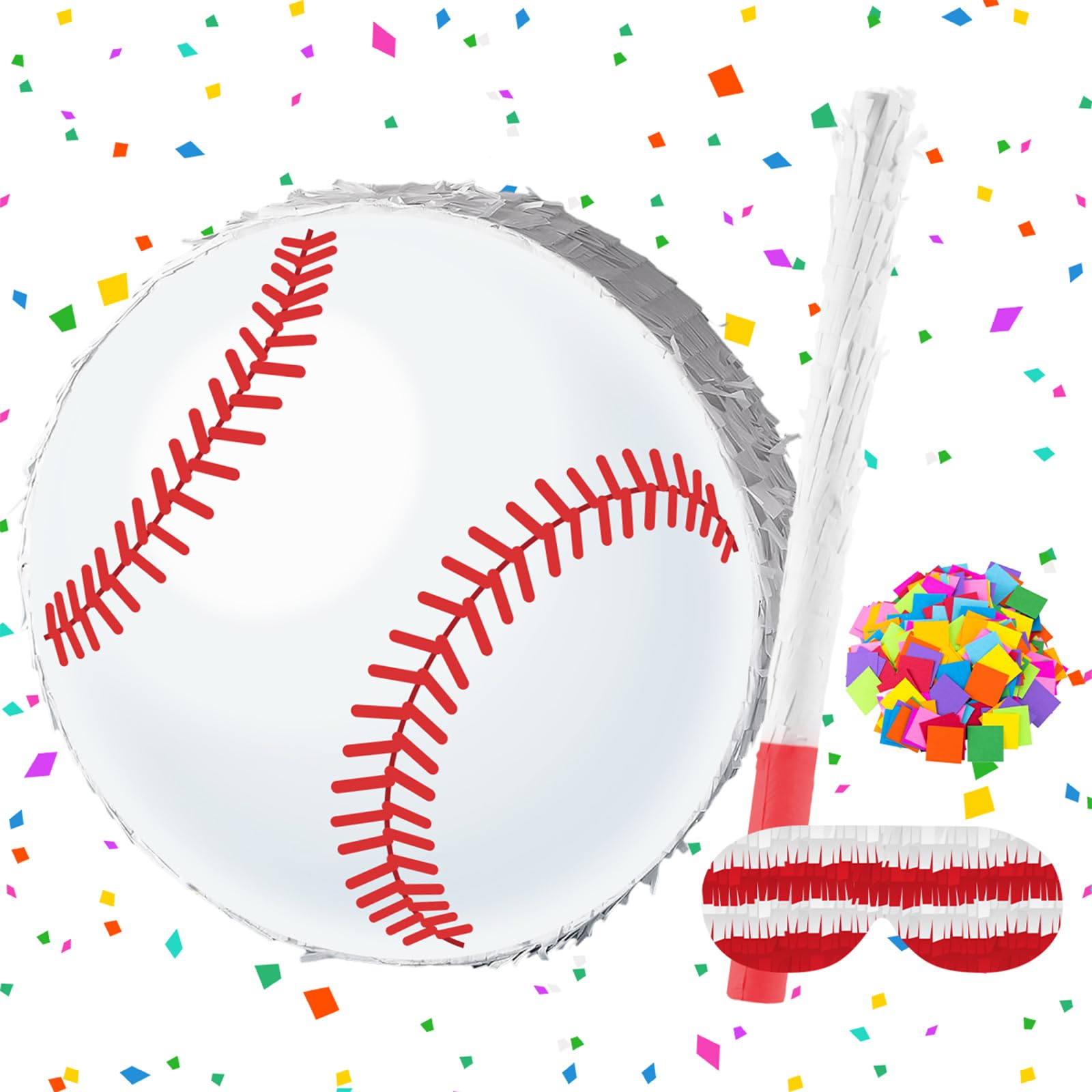 carotoe Kid Birthday Party Baseball Shape Decoration Paper Baseball Hanging Ornament for Birthday Celebration Family Gathering Kids Party Decoration