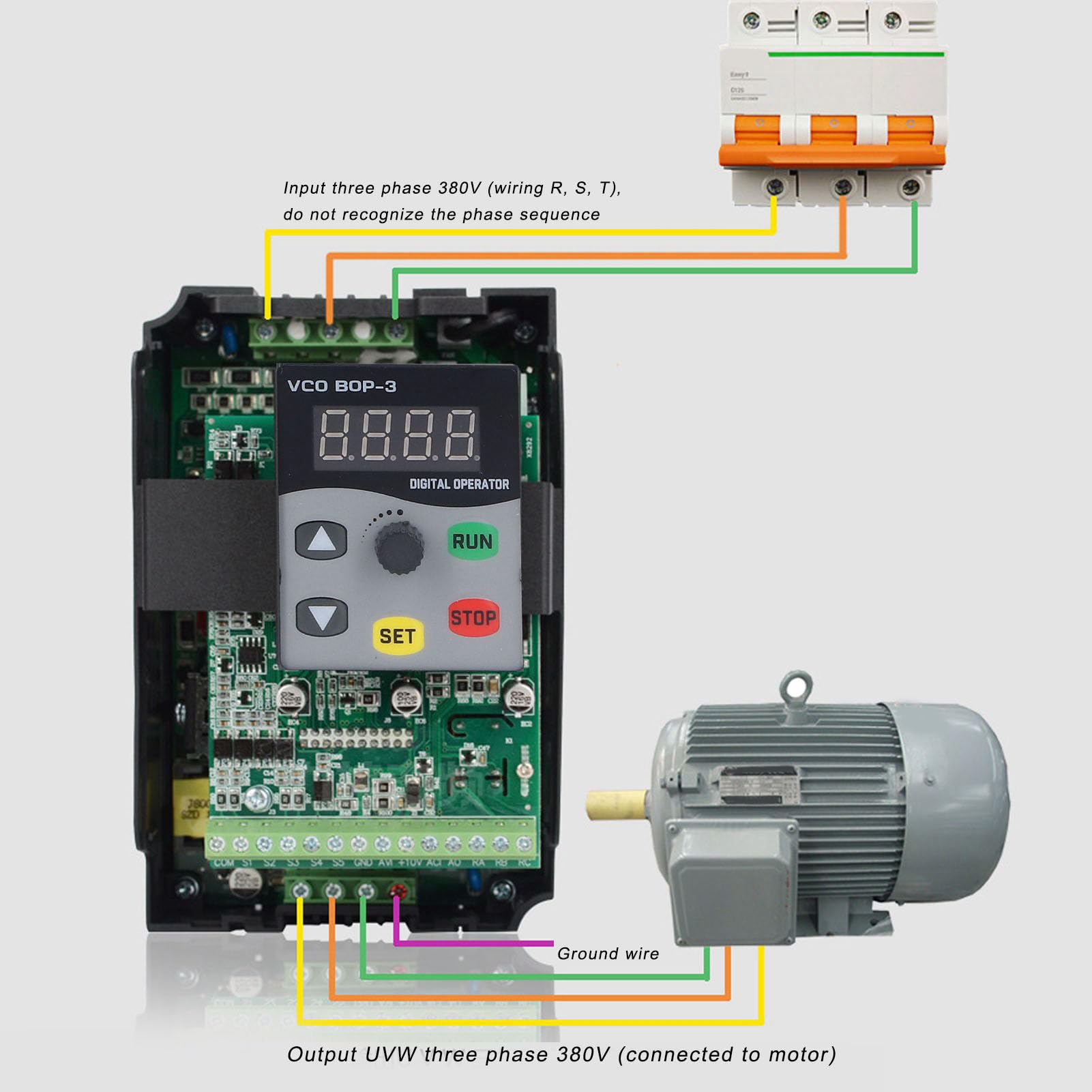 Frequenzumrichter, ein- Bis Dreiphasig, 0–240 V, Motordrehzahlregler für Werkstattmaschinen (0,75 kW)