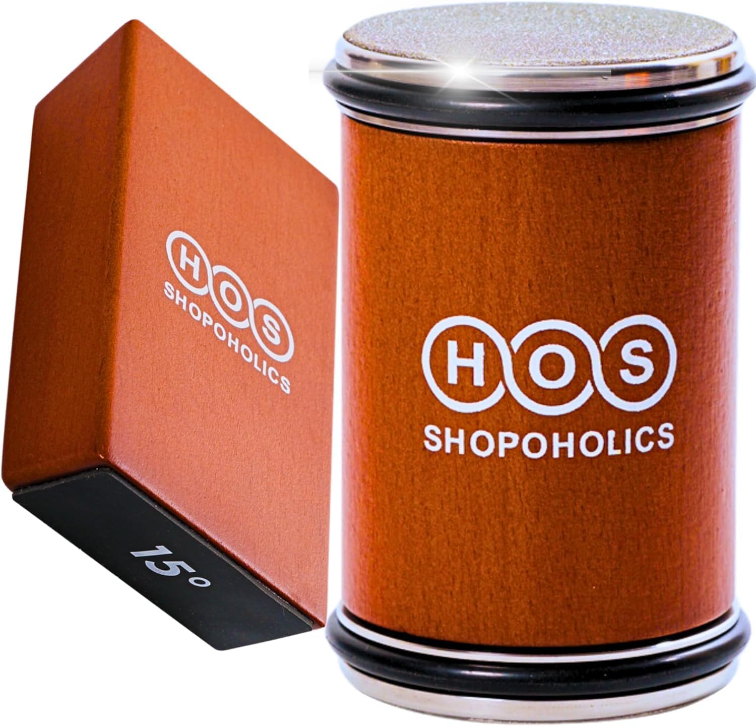 HOS Elite Rolling Knife Sharpener - Diamond-Coated Wheels, Magnetic Angling, Effortless Sharpening for All Steel Kitchen Knives & Scissors - Essential in Kitchen Gadgets, Complete Knife Sharpener Kit