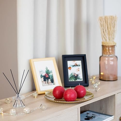 Miniatura 6 de CANDWAX Juego de 3 velas redondas de 3 pulgadas, decoración perfecta para decoración de bodas y velas románticas, velas sin perfume de larga