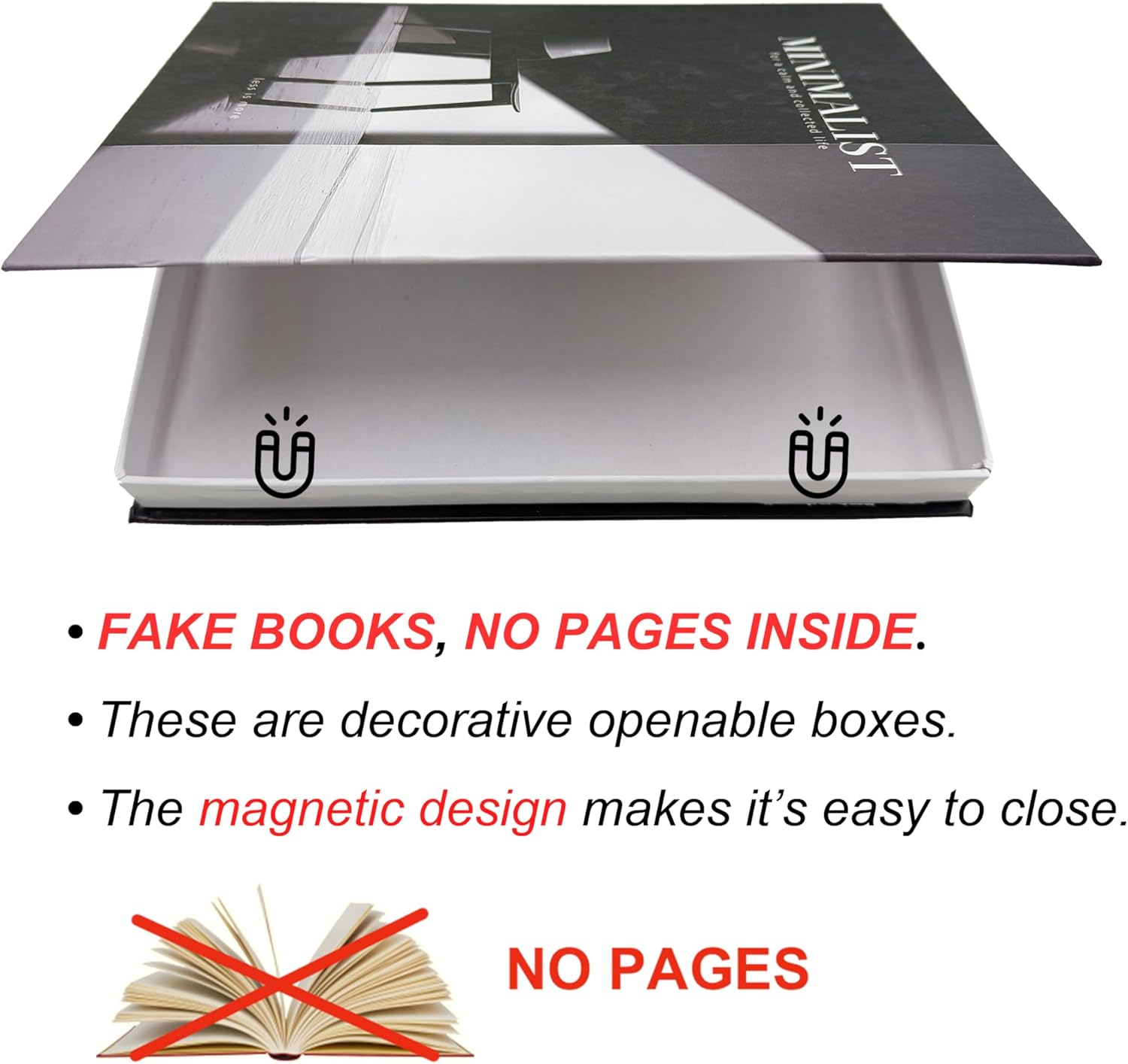 TwoDays Beautiful Coffee Table Books, Neutral Fashion Decorative Books for Home Bookshelf, Modern Room Decor Aesthetic, Fake Faux Book Storage Boxes for Decoration (Set of 3) - Image 3