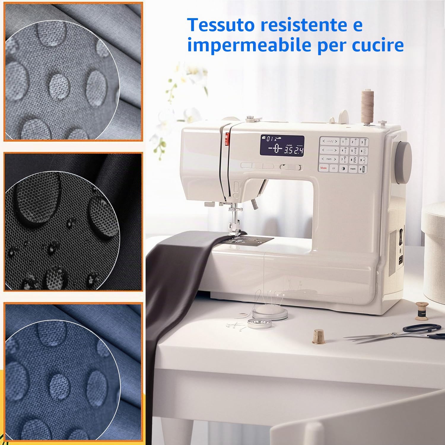 Tessuto Oxford 600D impermeabile, resistente, rivestito in PVC al 100%, resistente agli strappi, resistente ai raggi UV (nero, 200 cm x 146 cm)