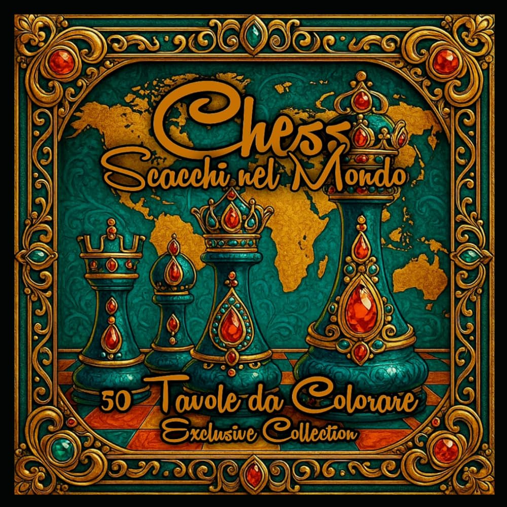 Chess - Scacchi nel Mondo: 50 Tavole da Colorare