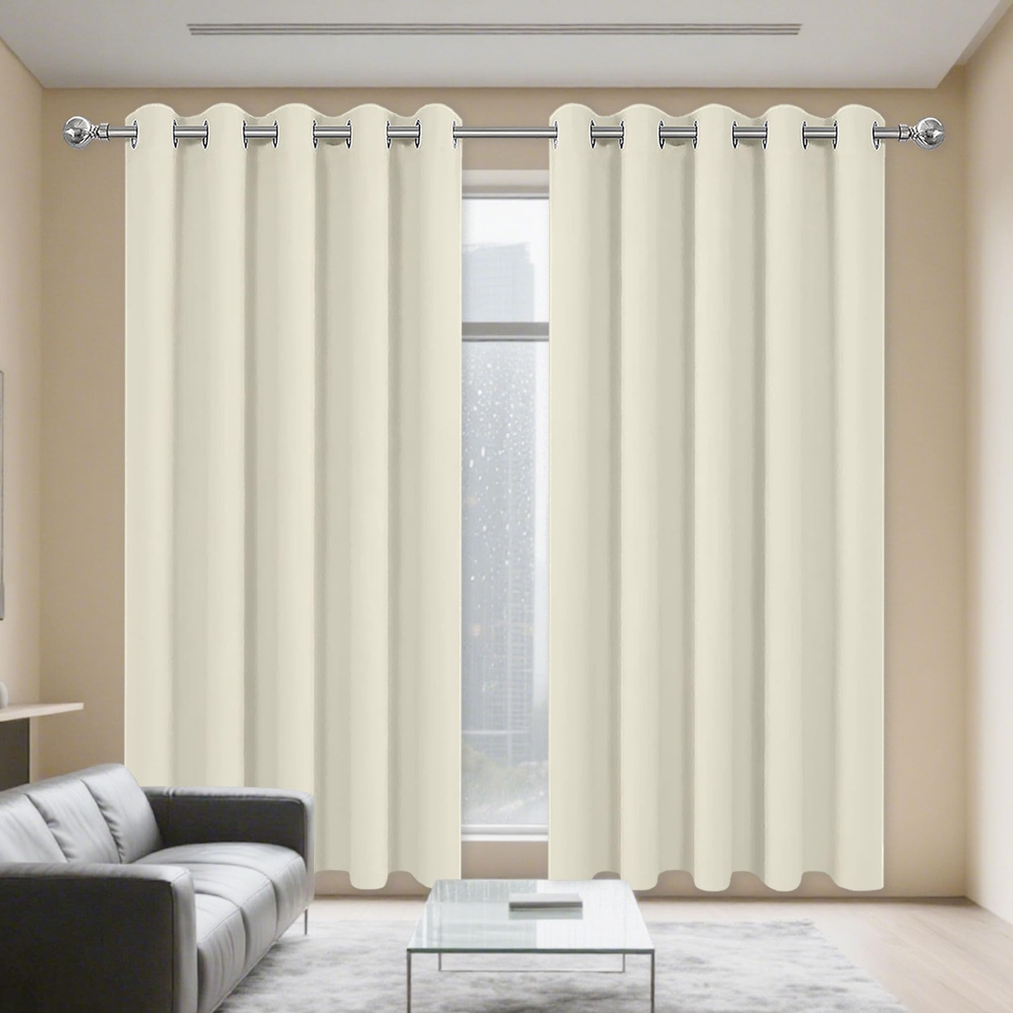 Rideau occultant beige 224x225 pour bloquer la lumière et retrouver le sommeil