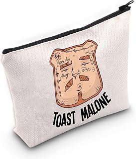 TOBGBE Singer Fans Gift Malone Gift Funny Toast Malone Inspired Makeup Bag Rapper Gift Music Lover Gift (Toast Malone ca)