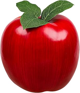 Folmywy 7.4 Inch Artificial Fake Red Apple Faux Realistic Large Apple Lifelike Simulation Foam Fruit Decoration Christmas Kitchen Festival Party Table Centerpiece Farmhouse Cabinet Decor