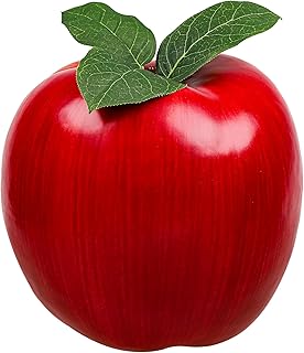 7.4 Inch Artificial Fake Red Apple Faux Realistic Large Apple Lifelike Simulation Foam Fruit Decoration Christmas Kitchen Festival Party Table Centerpiece Farmhouse Cabinet Decor