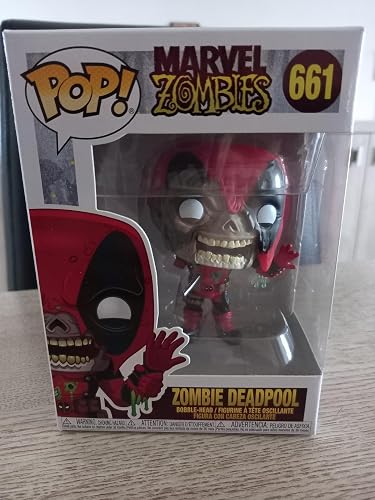 Marvel Zombies Figurine en vinyle avec étui de protection compatible Pop Box Motif Zombie Deadpool Funko Pop, Multicolore, 3.75 inches