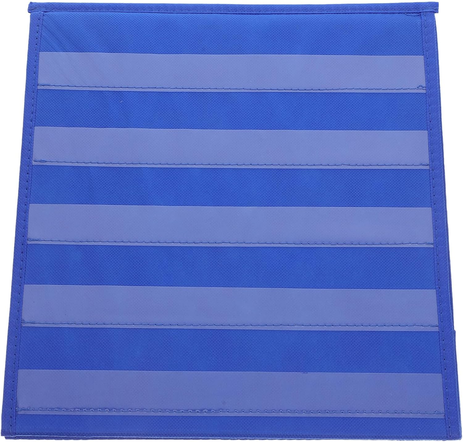 Zerodeko Tabletop Pocket Chart Card Display Stand, Blue Mini Pocket Chart Holder with Triangular Self-Standing Design for Classroom Teaching and Schedule Organization