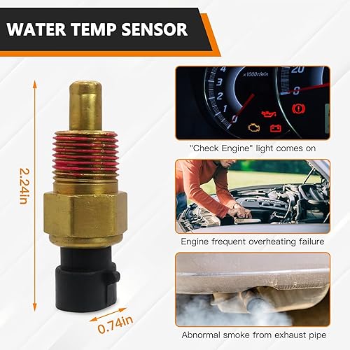 Miniatura 3 de Sensor de temperatura de refrigeración por agua del motor de repuesto para GMC Sierra 1500 1992-2000 Yukon 1985-2005 Buick Lesabre 2000-2005 Chevy