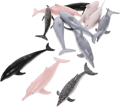 12 Pcs Mini Dolphin Figures for Kids, Ocean Animal Toys | Realistic Marine Life Figurines, Educational Animal Set, Bath Toys, Party Favors, Ocean Theme Learning