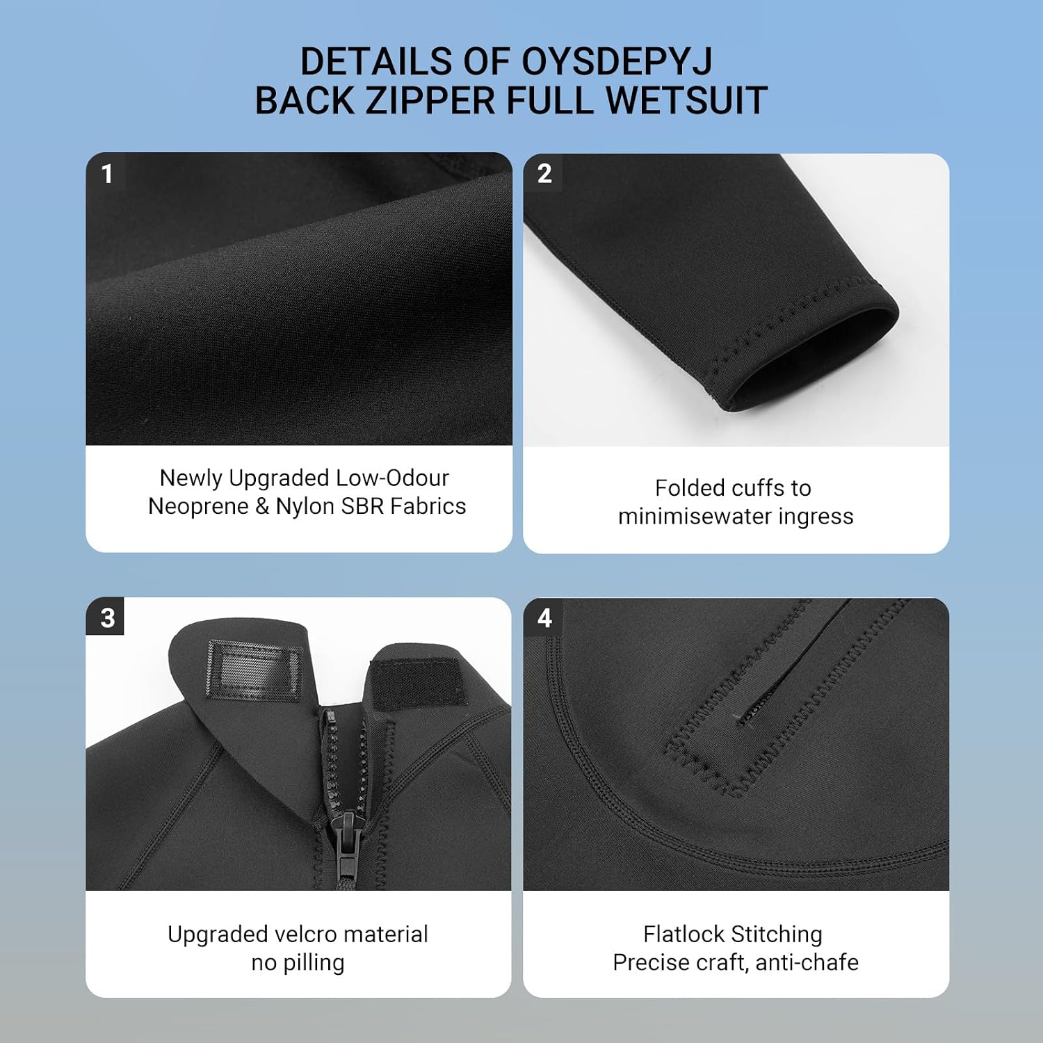Wetsuit for Women Full Body 2MM Neoprene Wetsuits Diving Suit in Cold Water,Long Sleeves BackZip Wetsuits One Piece Thermal Swimsuit for Surfing Snorkeling Kayaking Swimming Canoeing