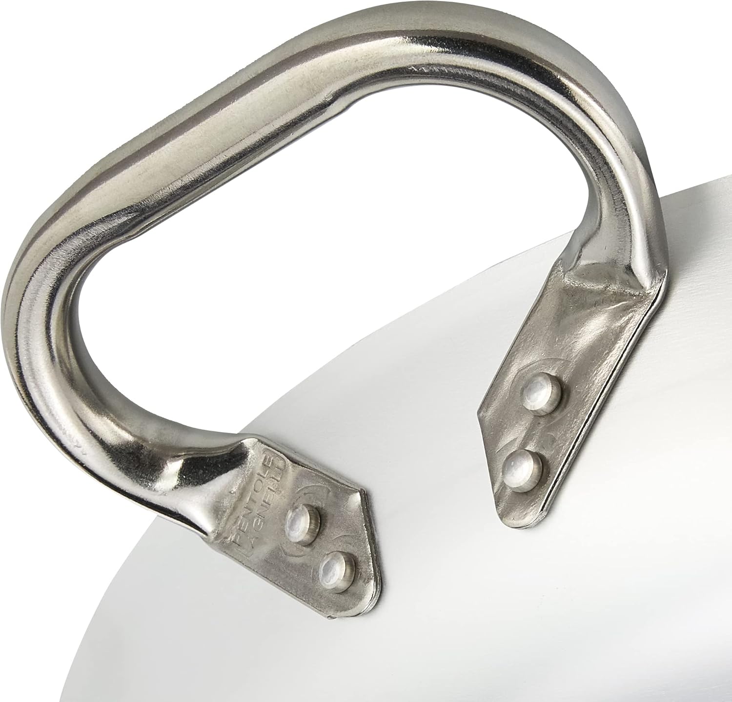 Pentole Agnelli Aluminium Professional Radiant Omelette Pan 5 Mm. with 2 Handles, Diameter 45 cm, Silver