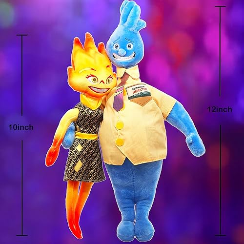 Miniatura 4 de Peluche elemental de 12 pulgadas - 2 juguetes elementales lindo regalo elemental de pareja de cebolla para niños a partir de 3 años