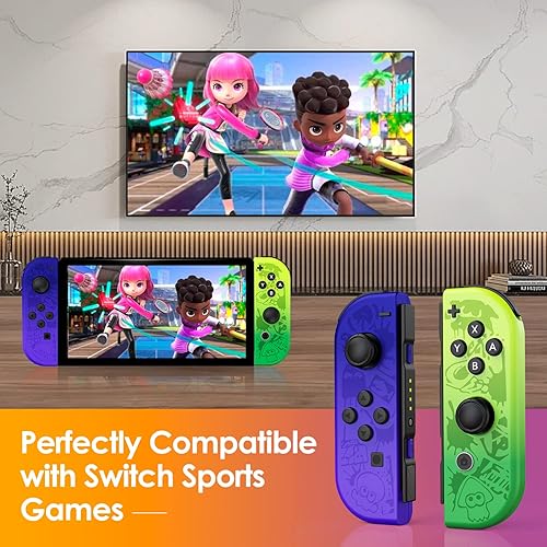 Miniatura 7 de Controller for Nintendo Switch, Replacement Wireless LR Controllers Support Dual VibrationWake-up
