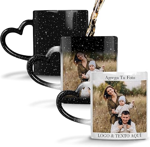 Miniatura 1 de Taza mágica personalizada, taza de café personalizada que cambia de color, taza de café de 11 onzas con sensible al calor, regalos personalizados