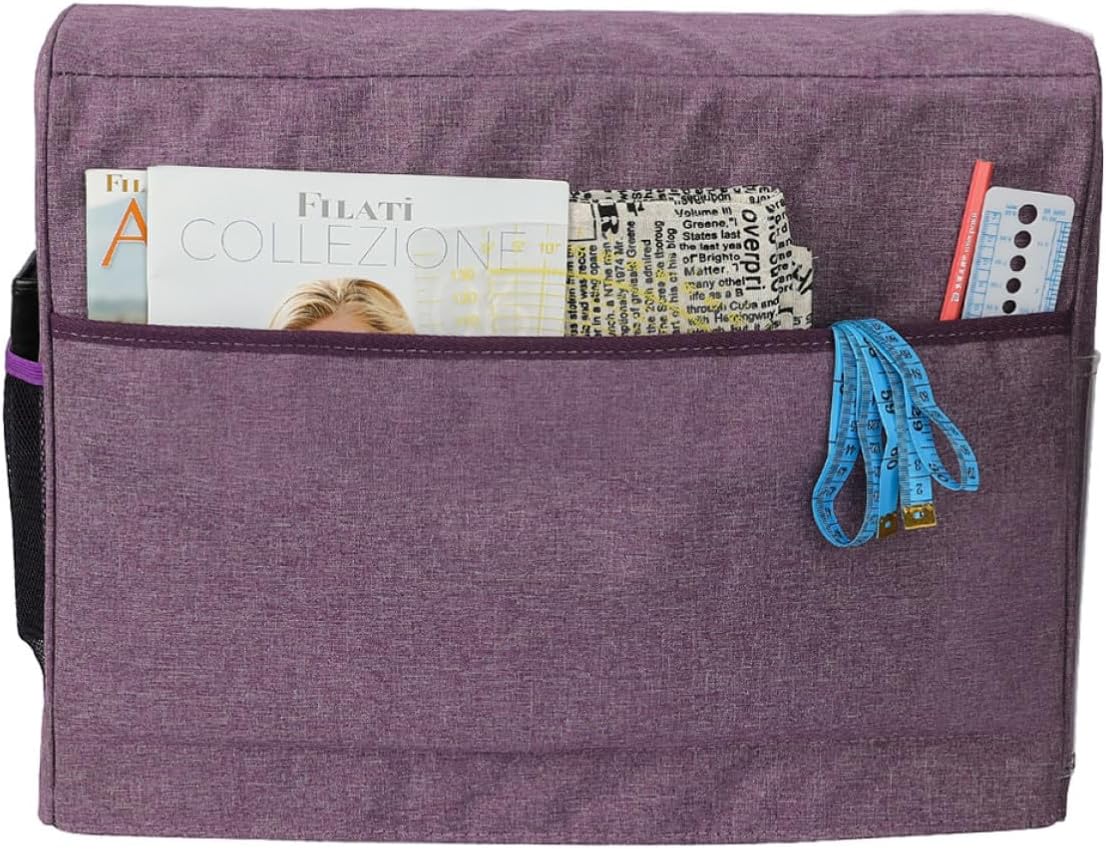 Sewing Machine Cover with Zipper Pocket and Foldable Oxford Material, Easy to Clean Protective Case for Home and Shop Use, Compatible with Standard Sewing Machines