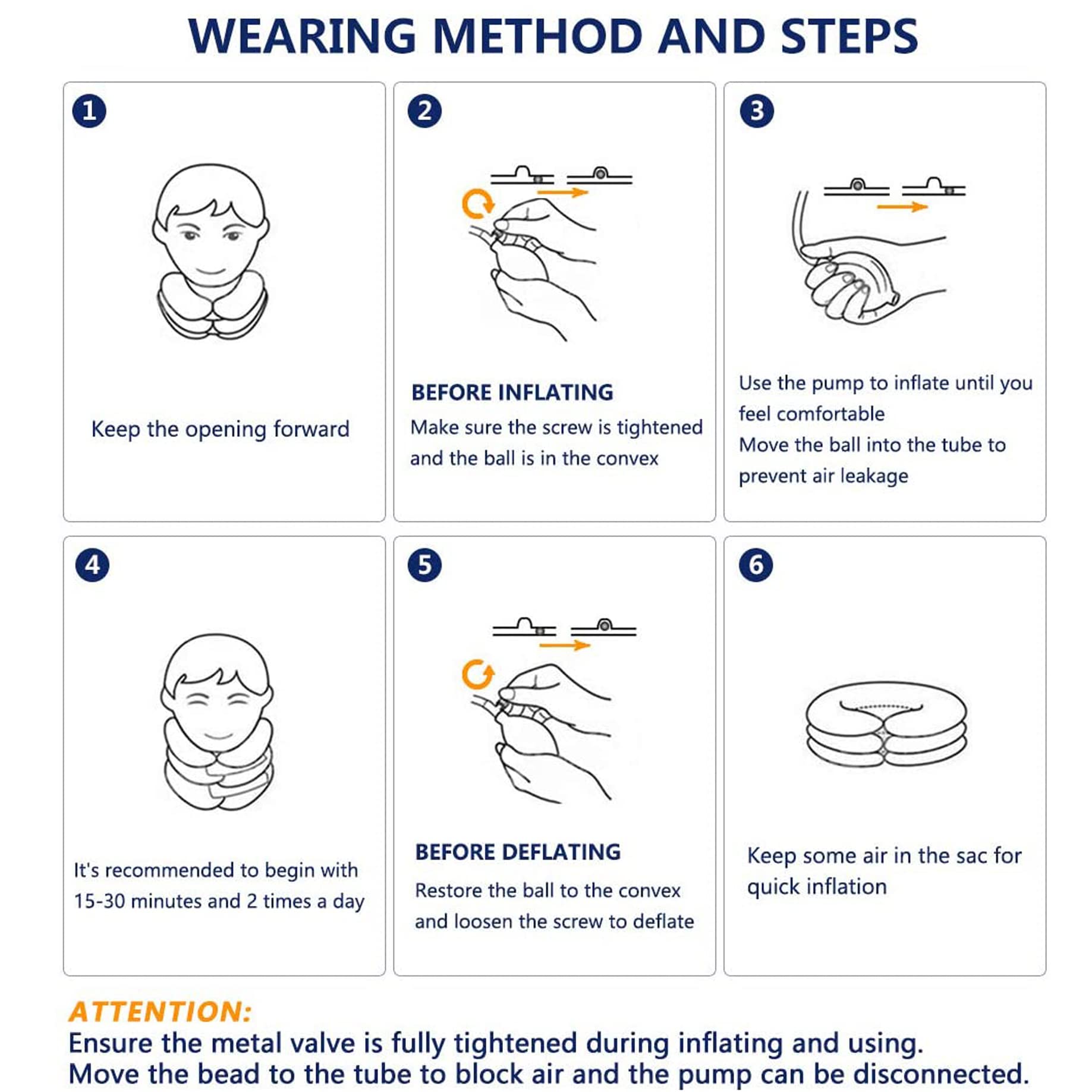 MEZON Polyester ARURA (Label) Cervical Neck Traction Device for Neck Pain Relief - Inflatable & Adjustable Neck Stretcher Neck Support Brace Neck Pillow Neckline Pillow (Multicolor) 4