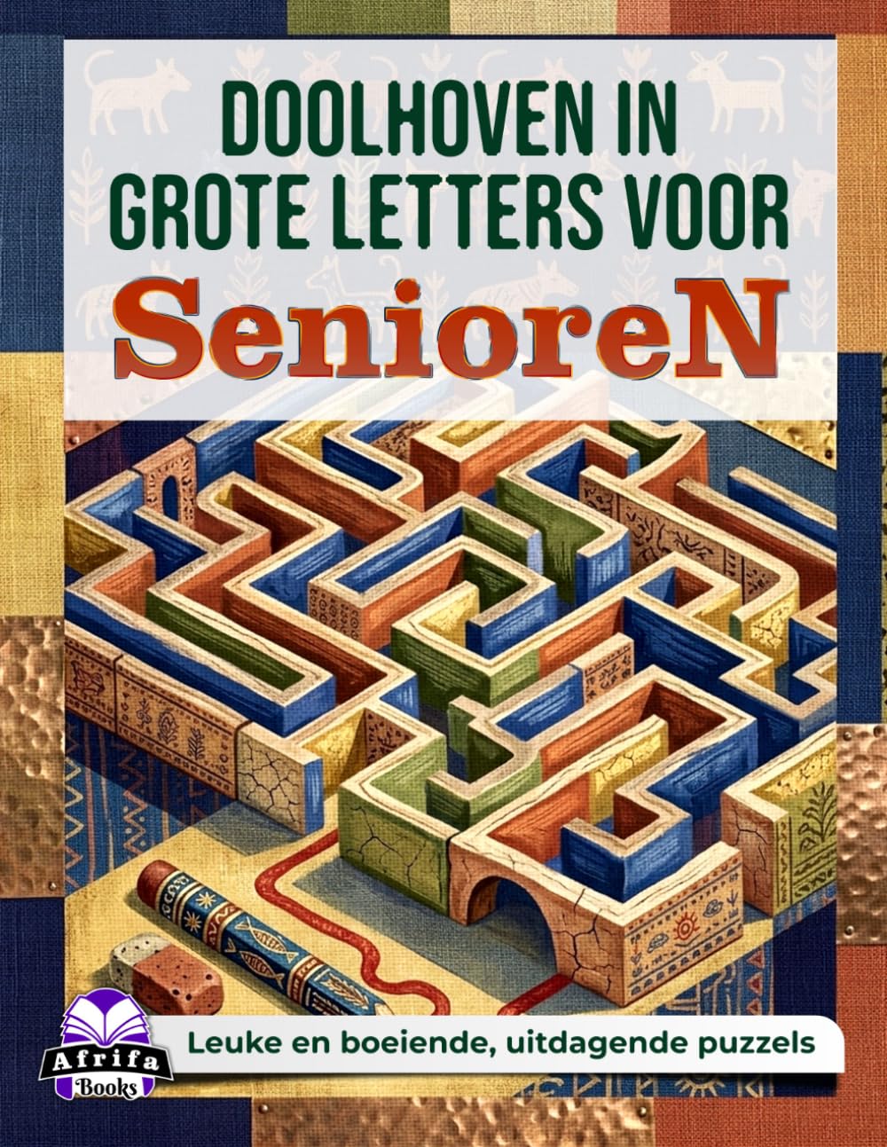 Doolhoven in grote letters voor senioren: leuke en boeiende, uitdagende puzzels met oplossingen voor ouderen