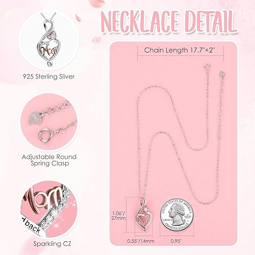 Miniatura 117 de ADDWel Rose Gifts for Women - Preserved Real Roses Forever Purple Flowers with I Love You in 100 Languages Necklace and Cute Moss Bear for