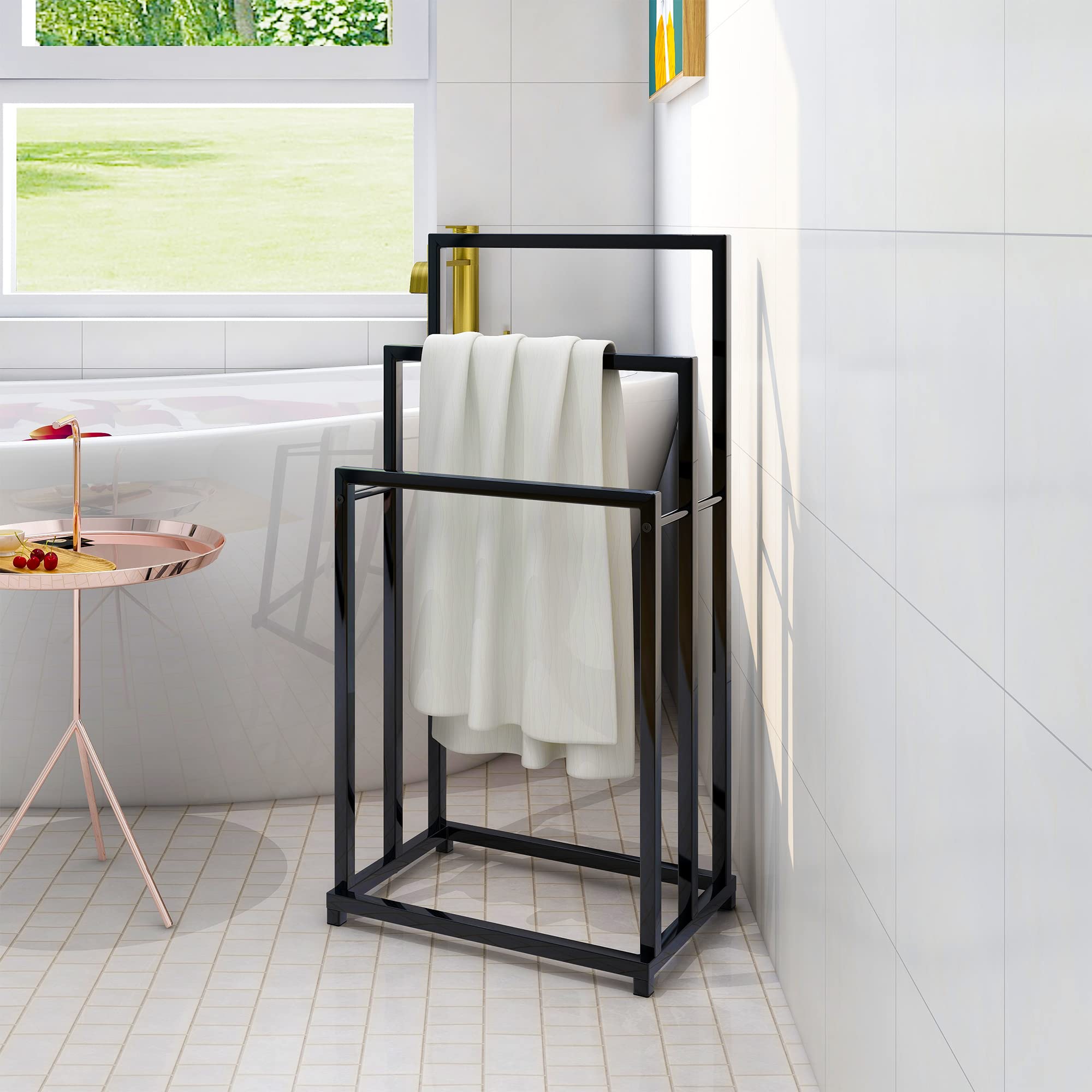 Modern Overhang Freestanding Towel Rack West Elm