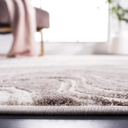 Miniatura 4 de SAFAVIEH Meadow Collection - Alfombra de área de 8 x 10 pies, color beige, diseño abstracto moderno, no desprende pelusa y de fácil cuidado, ideal