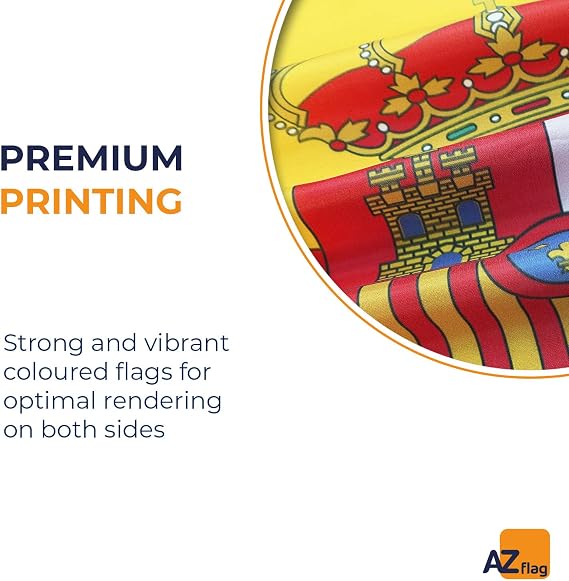 AZ FLAG Spain Flag 150x90 cm Spanish Light Polyester 2 Grommets