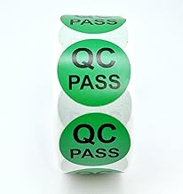 MajorCrafts 500 Labels per roll 2.5cm 1" QC Quality Control Round Sticker Labels (QC Pass - V098)