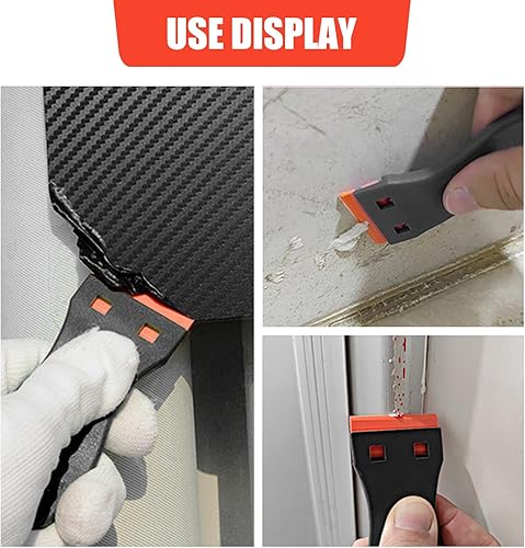 Miniatura 4 de ZBGUN 2 cuchillas multifuncionales de limpieza automotriz, 3.93 x 1.57 x 0.98 pulgadas, raspador pequeño de 100 cuchillas para película de plástico,