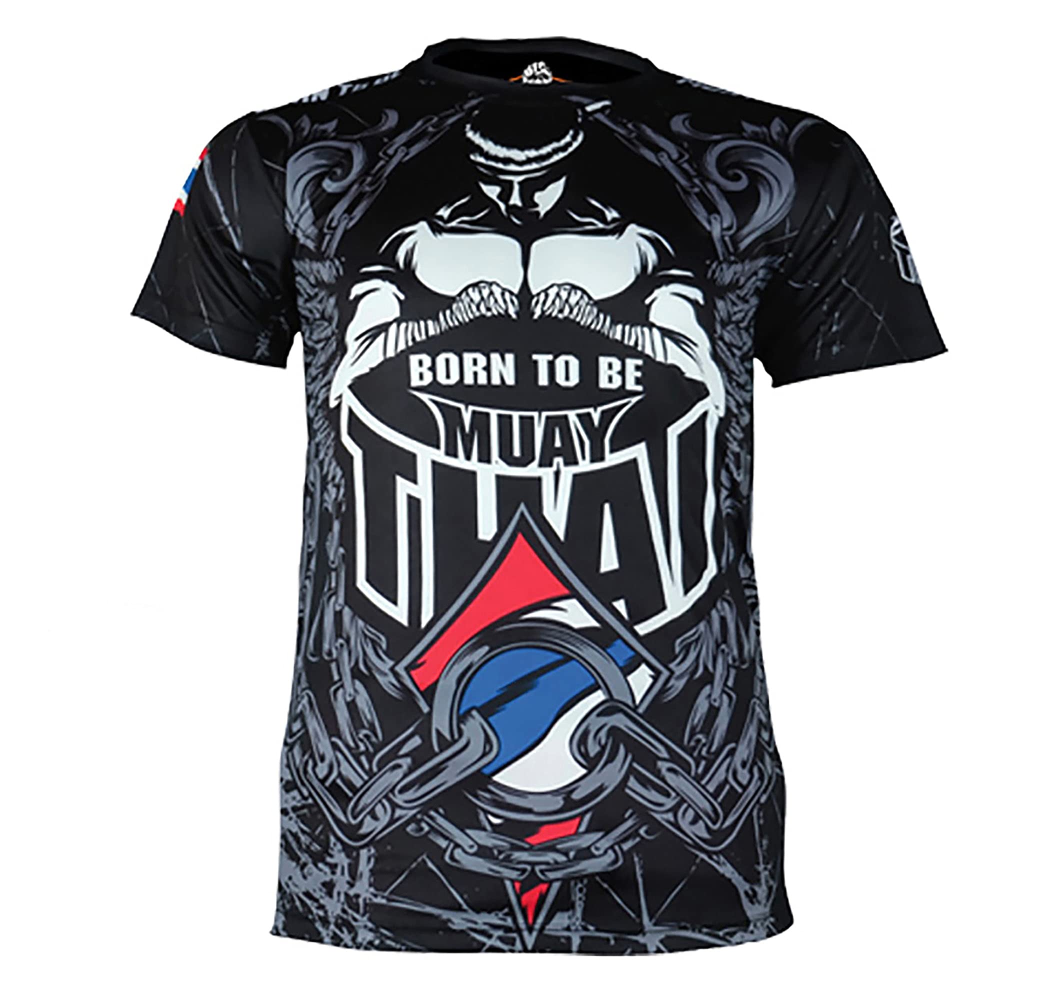 Sublimation Muay Thai T Shirt Sport Martial Arts for Gym Trunks Boxing Running Training for Men Kids Size L (Large, one_Size) Black