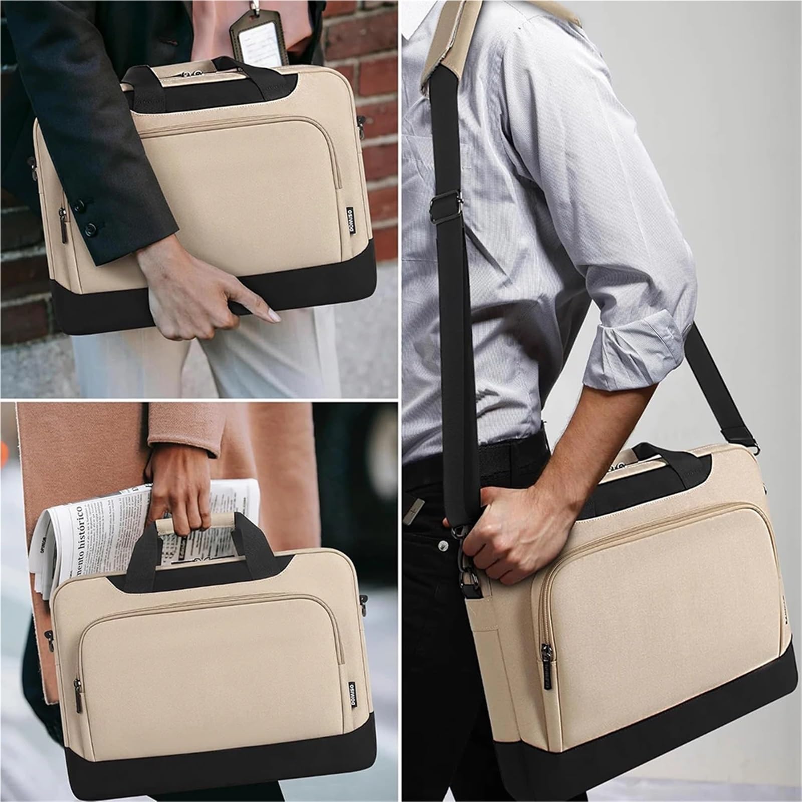 Custodia for laptop resistente all'acqua con tracolla for borsa for computer ad alta capacità da 14 '' 15,6 "17" pollici