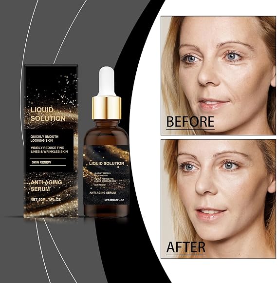 2PC Face Serum, Anti Aging Face Tightening, Liquid Solution anti Aging Serum, Boost Skin Collagen, Smoothes Wrinkles and Fine Lines & Plump Skin.