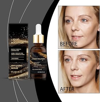 2PC Face Serum, Anti Aging Face Tightening, Liquid Solution anti Aging Serum, Boost Skin Collagen, Smoothes Wrinkles and Fine Lines & Plump Skin.