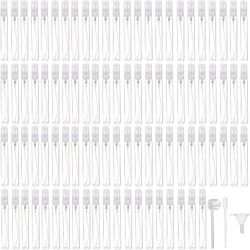 100 PCS 10ml Spray Bottles, Mini Clear Glass Perfume Bottles with Dropper, Funnel, Transfer Tool, Portable Refillable Spray Containers, Fine Mist Spray Empty Essential Oil Bottles for Home Travel