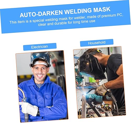 Miniatura 2 de Housoutil Gafas de soldadura con sensor de luz de casco de soldadura para máscara protectora de cara de soldadura eléctrica