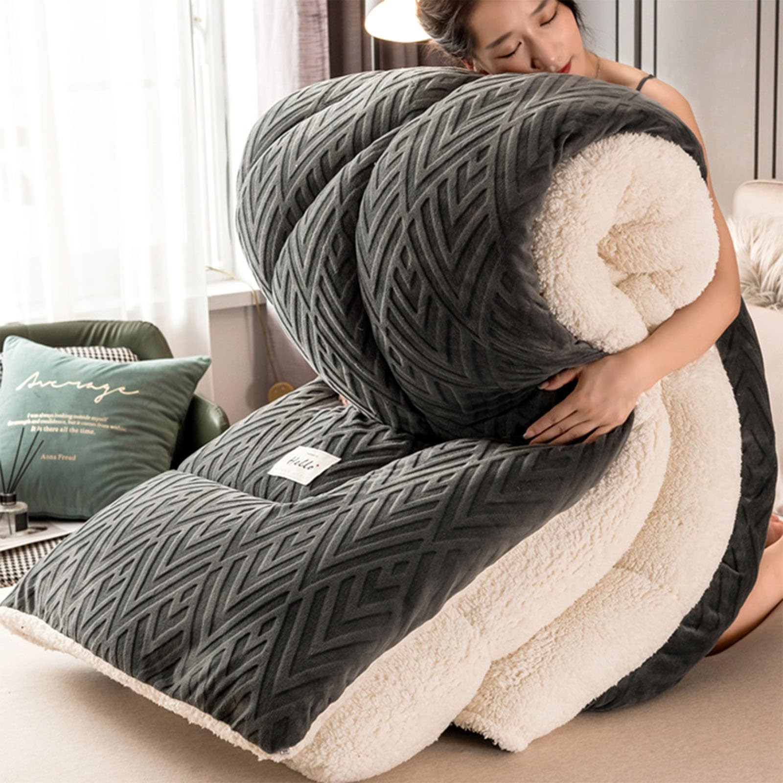 Colchas de invierno de 3,5 kg para dormir abrigado en noches frías