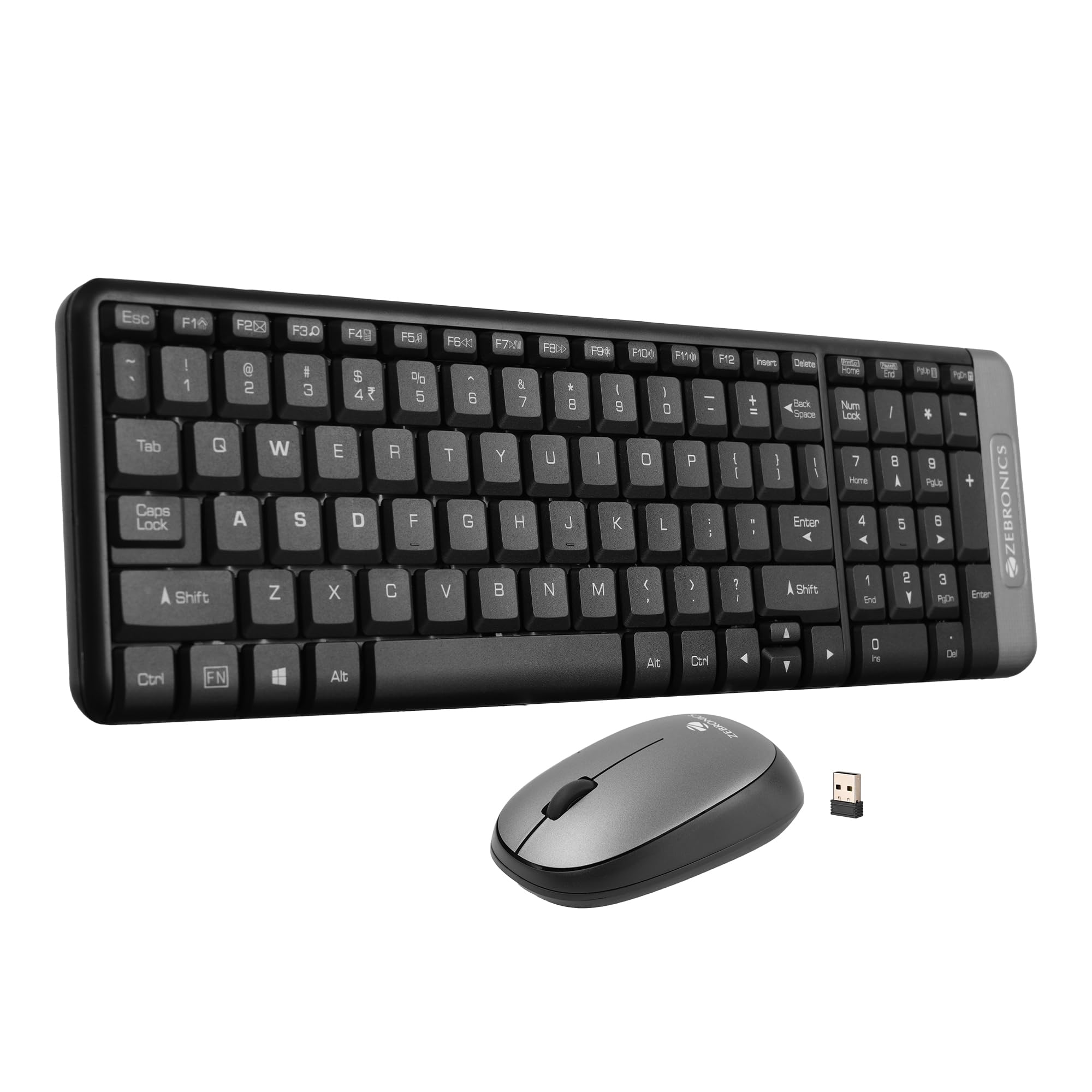 See full amazon price history chart for ZEBRONICS Companion 104 2.4GHz Wireless Keyboard & Mouse Combo, 100 Keys, Laser Printed Keycaps, Integrated Multimedia Keys, 3 Button Mouse, 1200 DPI, High Precision, Advanced Optical Sensor (Grey) ZEBRONICS Companion 104 2.4GHz Wireless Keyboard & Mouse Combo, 100 Keys, Laser Printed Keycaps, Integrated Multimedia Keys, 3 Button Mouse, 1200 DPI, High Precision, Advanced Optical Sensor (Grey) (B0DCP6965N) Amazon Price History, Amazon Price Tracker