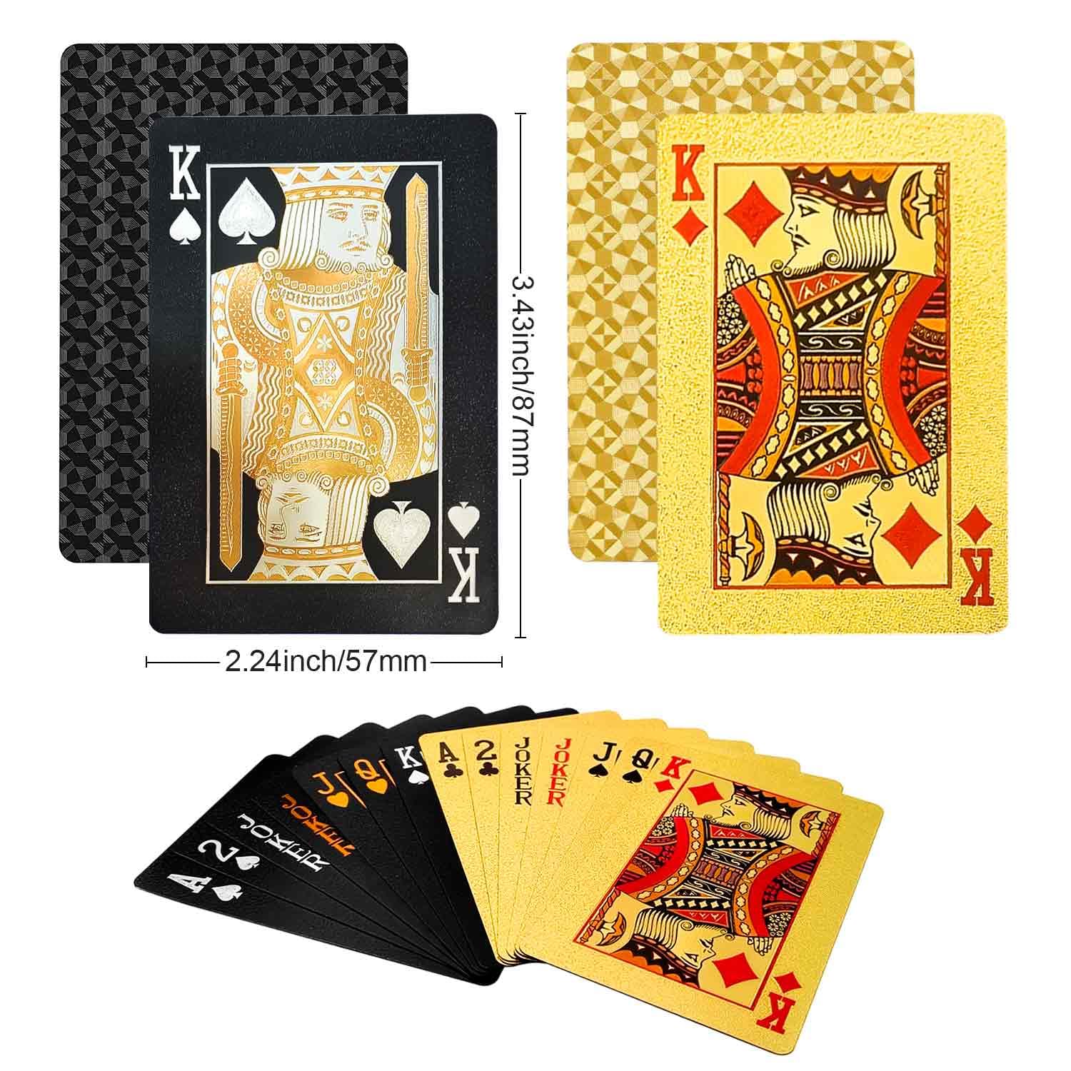 Plastikowe Karty do Gry 2 Sztuki, Wodoodporne Karty do Pokera, Profesjonalna Talia Kart, Czerwone Standardowe Talie Kart do Gry w Texas, Go Fish, Hearts, Blackjack, Canasta Gry Karciane