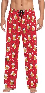 Men's Pajama Pants Sleep Long Pants,Lounge Bottoms with Elastic Waist, Nightwear Gifts for Men