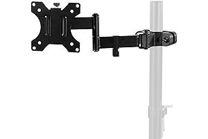 VIVO Steel Full Motion Extra Wide Articulating Pole Mounted Monitor arm