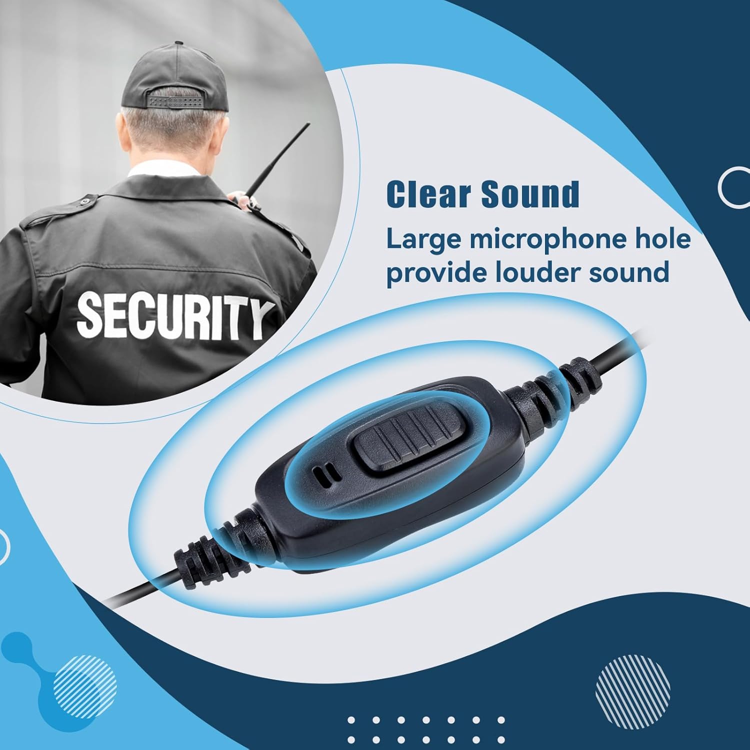 Retevis Walkie Talkie Earpiece(10 Pack) with 2.6cm Middle Size Silicone Insert Earmold Earbuds(6 Pairs), for RT22 RT68 RT21 H-777 H-777H, Compatible with Baofeng BF-888S Pxton Kenwood 2 Way Radios